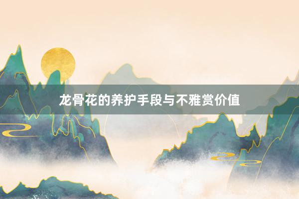 龙骨花的养护手段与不雅赏价值